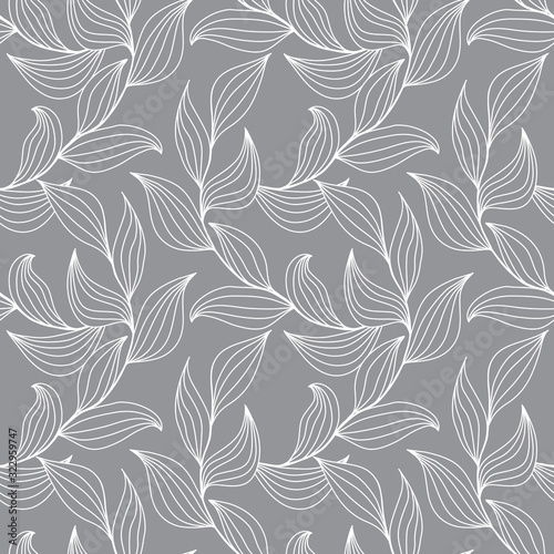 Seamless pattern with leaves