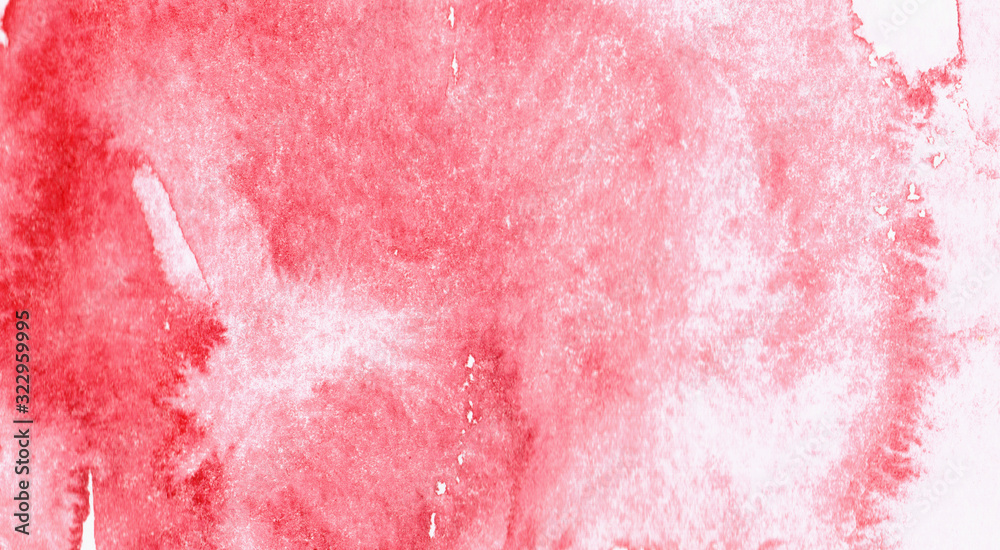 Fototapeta premium Abstract red hand drawn watercolor background