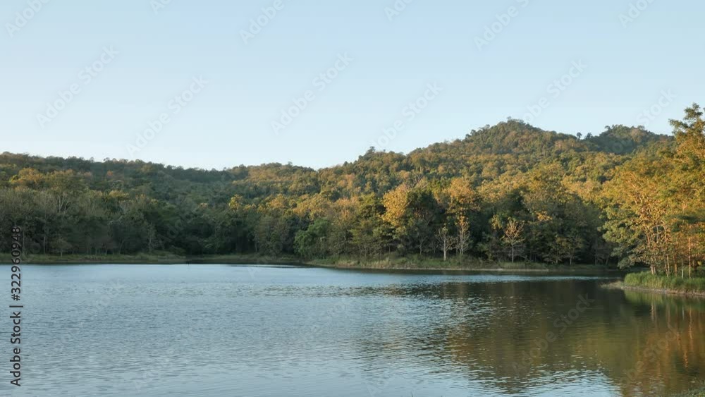 Natural background, landscape with mountains, forest and a river in the morning. Nature and Ecotourism Study Center Chet Khot - Pong Kon Sao Saraburi Thailand. Natural background, landscape with mountains, forest and a river in the morning. Nature and Ecotourism Study Center Chet Khot - Pong Kon Sao Saraburi Thailand.