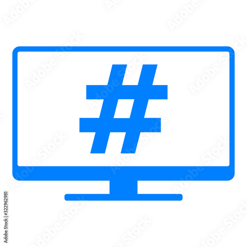Hashtag und Monitor