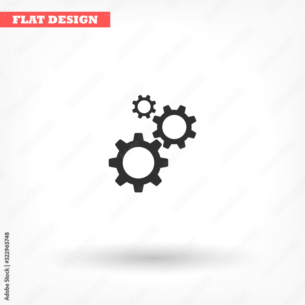 Gears vector icon , lorem ipsum Flat design Gears vector icon , lorem ipsum Flat design