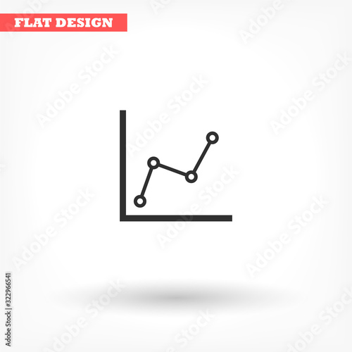 Chart vector icon , lorem ipsum Flat design