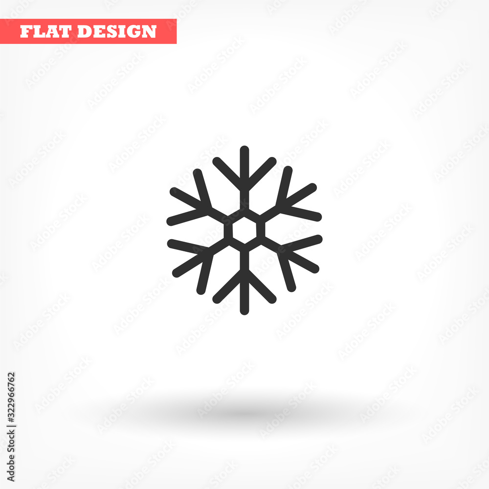 Snow vector icon , lorem ipsum Flat design