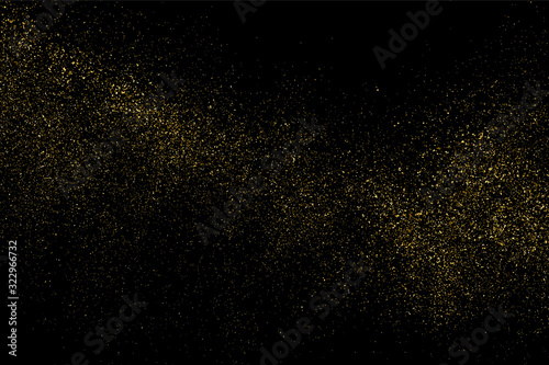 Obraz na płótnie Gold Glitter Texture Isolated On Black. Amber Particles Color. Celebratory Background. Golden Explosion Of Confetti. Design Element. Digitally Generated Image. Vector Illustration, Eps 10. w salonie