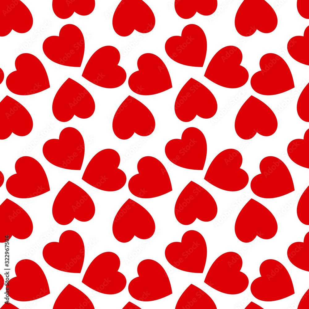 Seamless Vector pattern with red hearts Seamless Vector pattern with red hearts