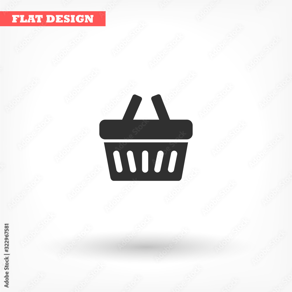 Basket vector icon , lorem ipsum Flat design Basket vector icon , lorem ipsum Flat design