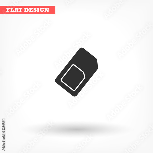 Sim card icon , lorem ipsum Flat design