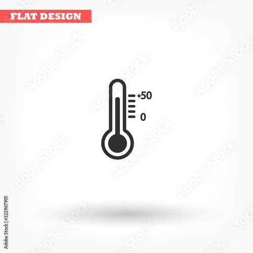 Thermometer vector icon , lorem ipsum Flat design