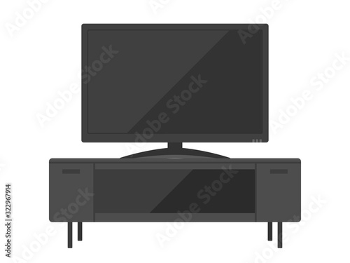 テレビとテレビ台のイラスト