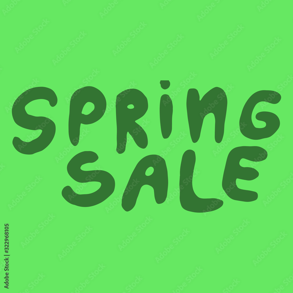 Vector illustration with inscription Spring, in hand writing style, lettering with heart, with leaves and texture, for meeting spring, holidays, womens day, printing on fabric or paper, and digital Vector illustration with inscription Spring, in hand writing style, lettering with heart, with leaves and texture, for meeting spring, holidays, womens day, printing on fabric or paper, and digital