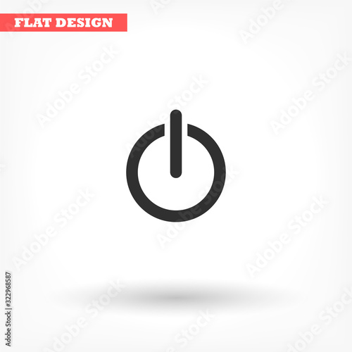 On off vector icon , lorem ipsum Flat design