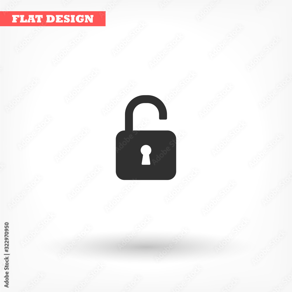 lock symbol on gray background , lorem ipsum Flat design lock symbol on gray background , lorem ipsum Flat design