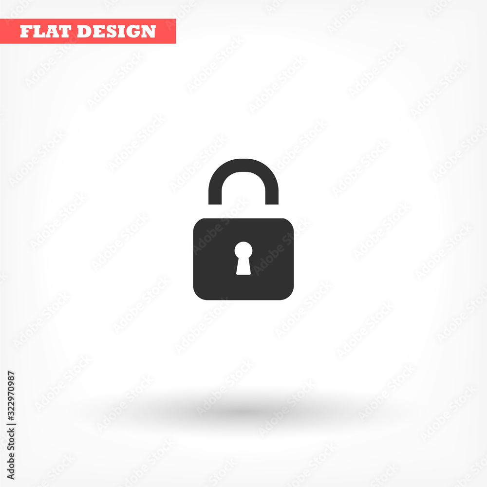 Lock - vector icon , lorem ipsum Flat design Lock - vector icon , lorem ipsum Flat design
