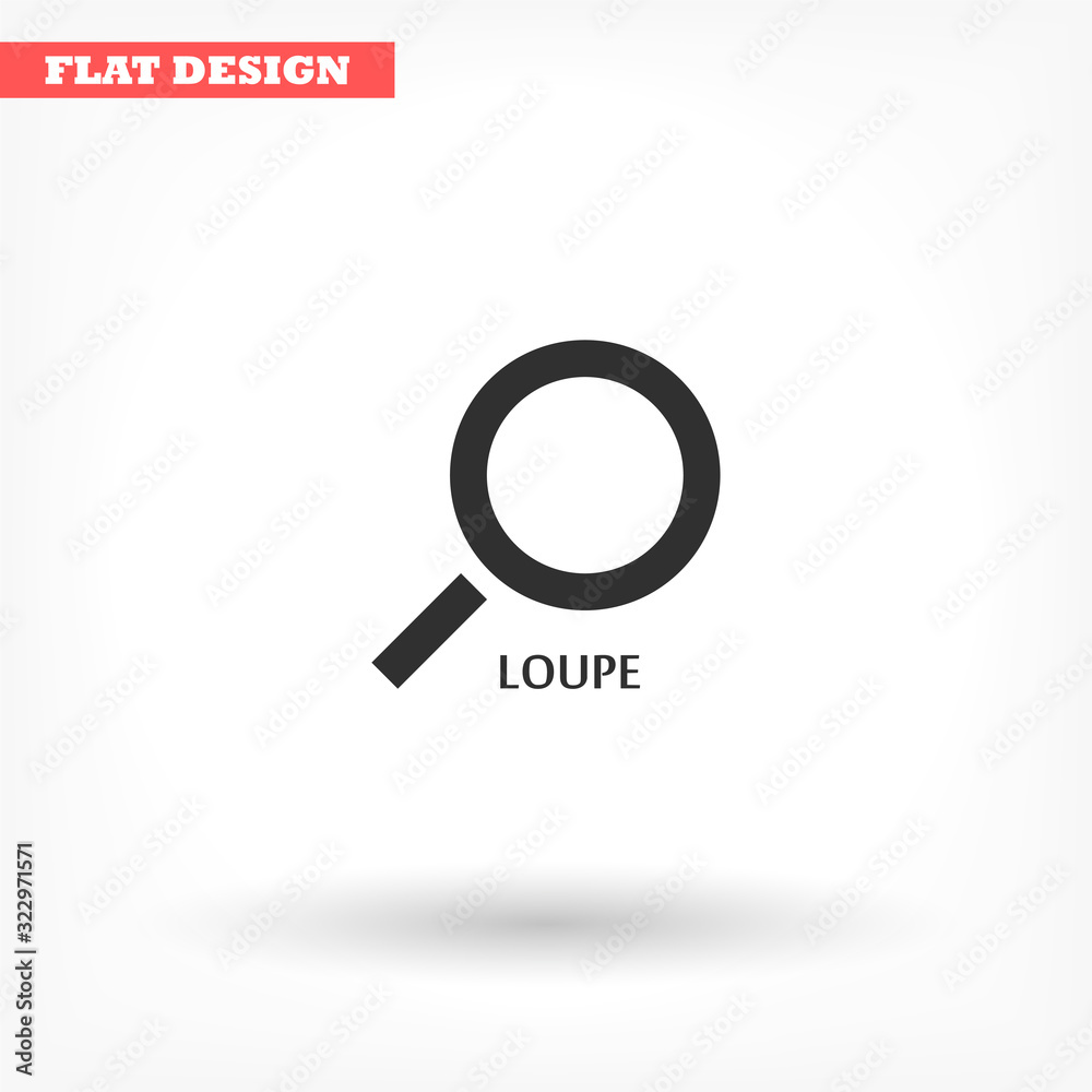 Magnifier with a man vector icon , lorem ipsum Flat design Magnifier with a man vector icon , lorem ipsum Flat design