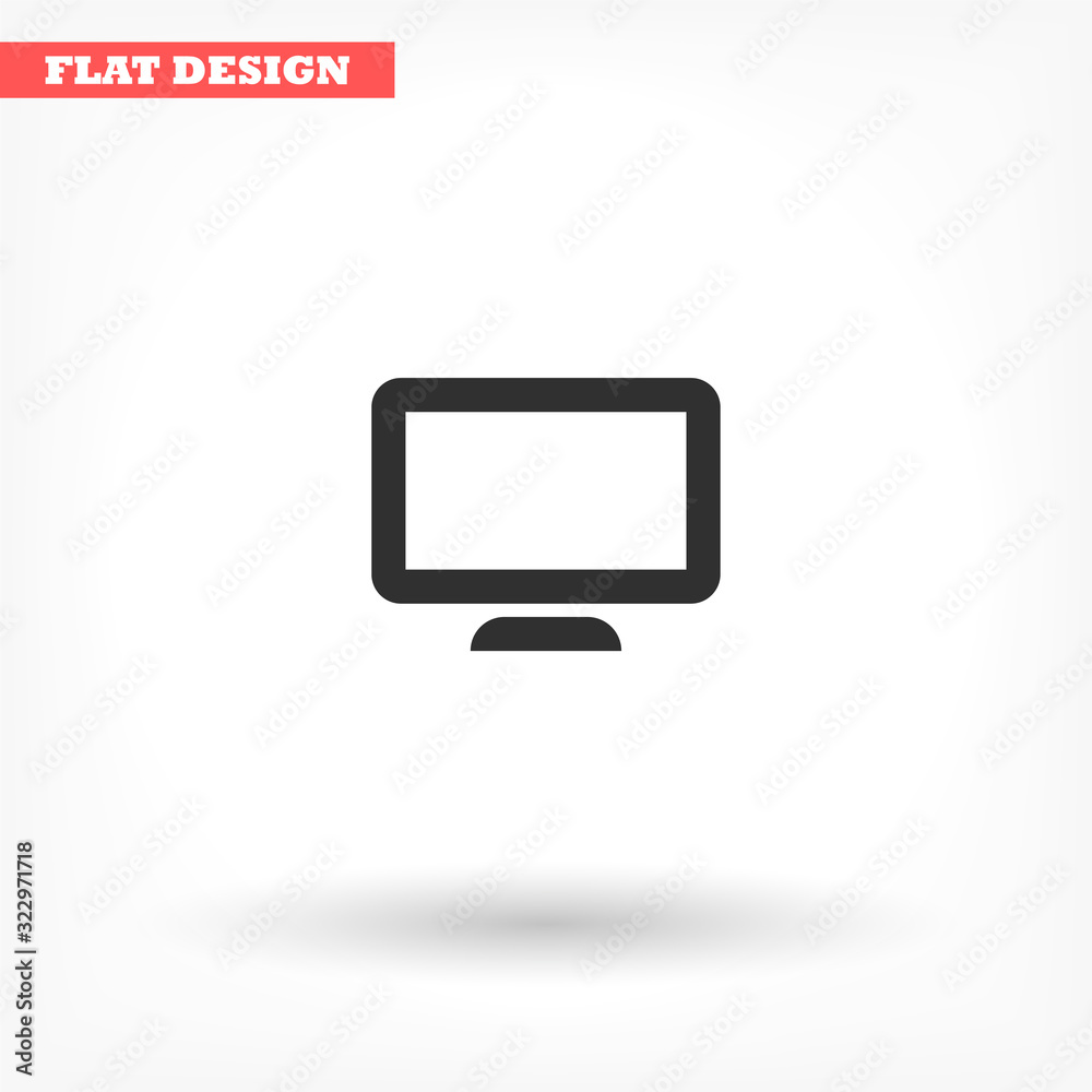 Monitor vector icon , lorem ipsum Flat design Monitor vector icon , lorem ipsum Flat design