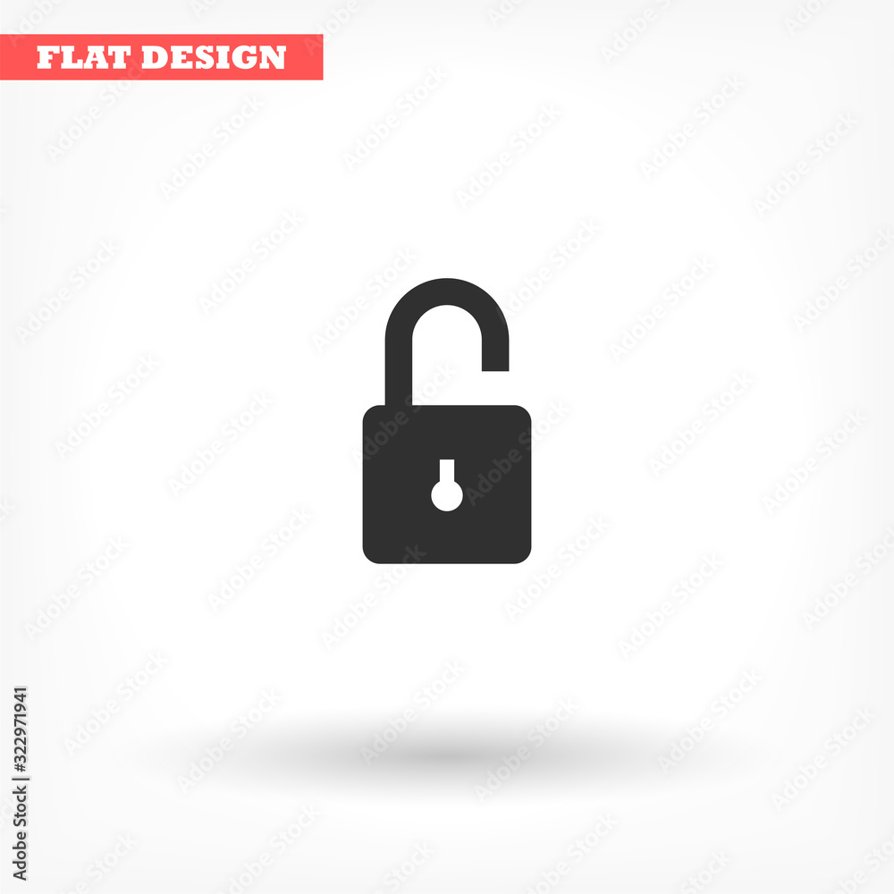 Lock vector icon , lorem ipsum Flat design Lock vector icon , lorem ipsum Flat design