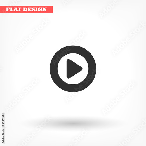 Play vector icon , lorem ipsum Flat design