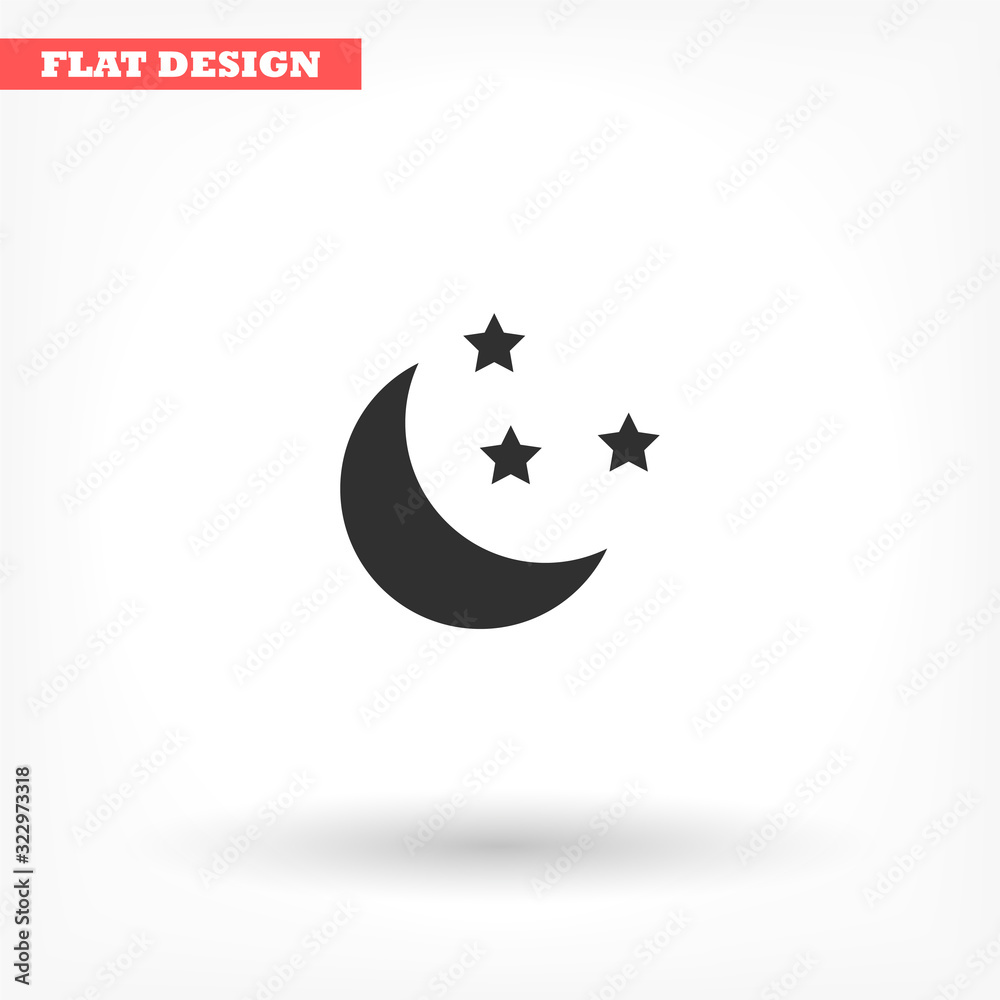 Moon vector icon , lorem ipsum Flat design Moon vector icon , lorem ipsum Flat design