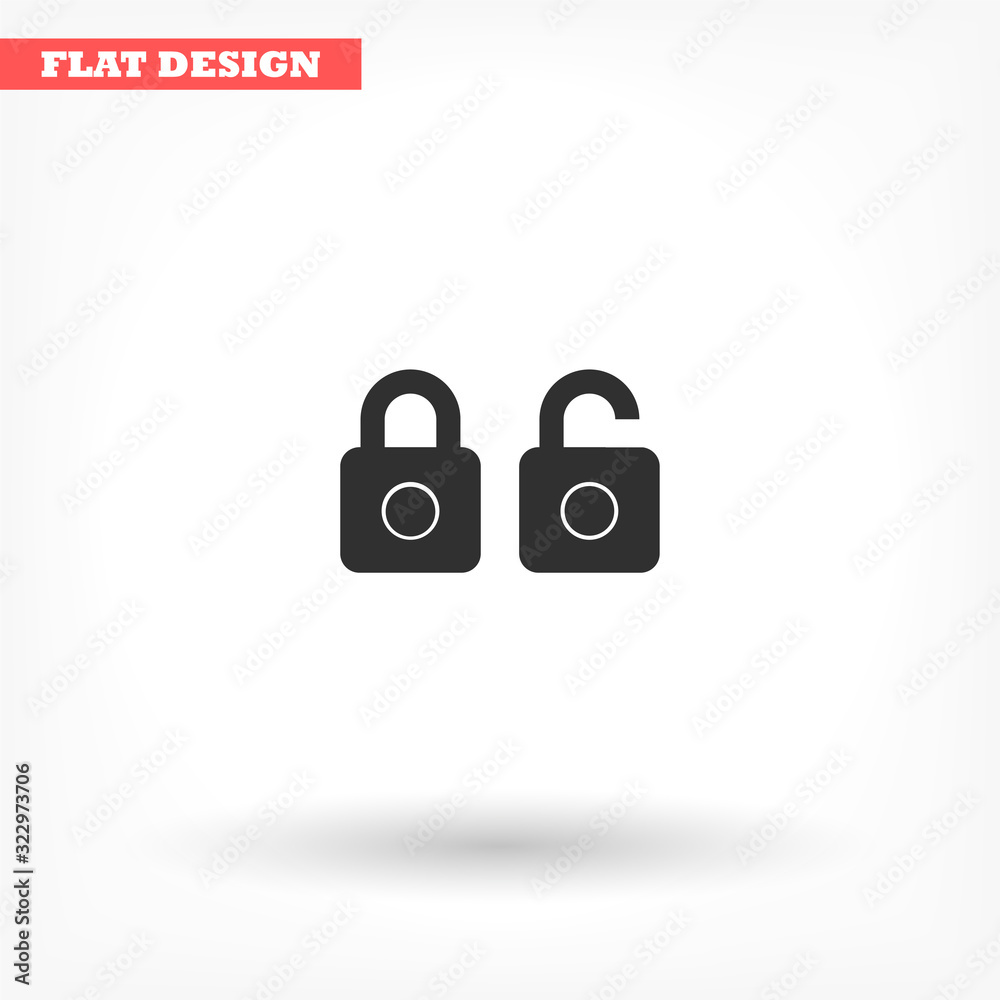 Lock dollar vector icon , lorem ipsum Flat design