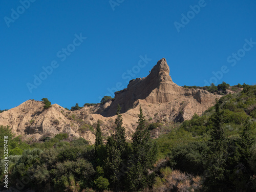 Anzac Cove Sphinx Rock Cliff at the Gallipoli Peninsula, Northern Turkey near Canakkale 