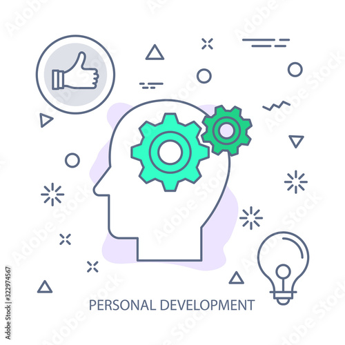Personal Development vector illustration flat design concept. EPS 10 File