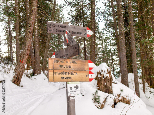 Signboards for trekking