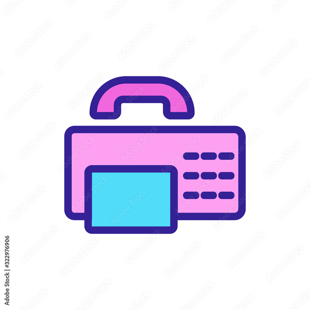 fax icon vector. Thin line sign. Isolated contour symbol illustration fax icon vector. Thin line sign. Isolated contour symbol illustration