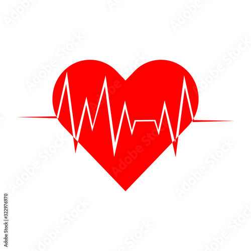 Art design health medical heartbeat pulse icon illustration