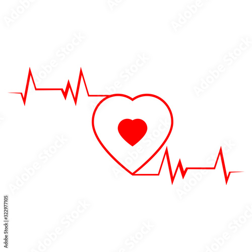 Art design health medical heartbeat pulse icon illustration