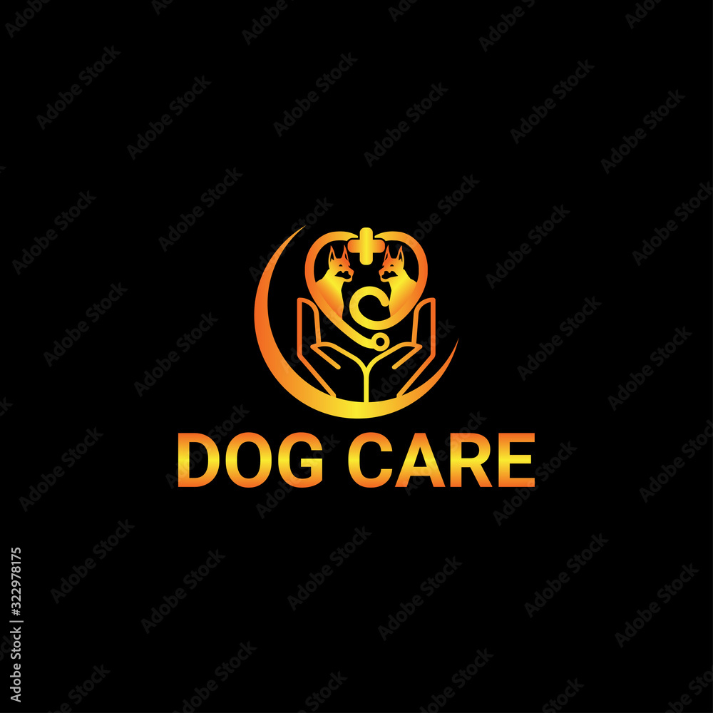 Creative dog health logo design