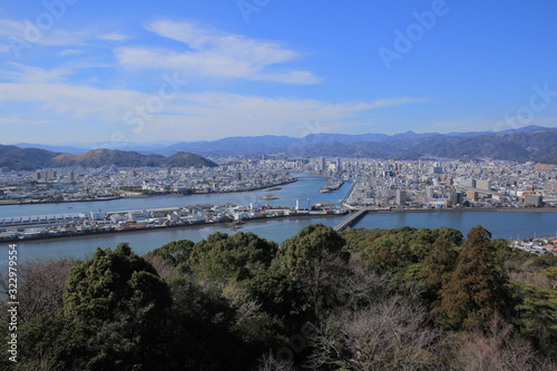 五台山から見た高知市街