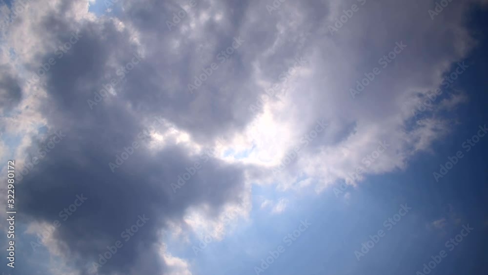Beautiful blue sky with clouds that obstruct the sun Beautiful blue sky with clouds that obstruct the sun