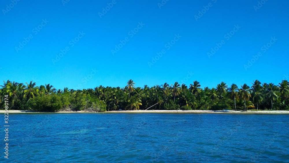 tropical island in the sea