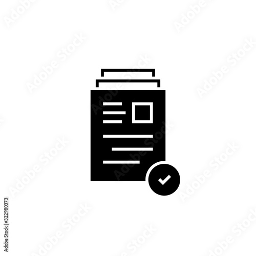 black document symbol like good review