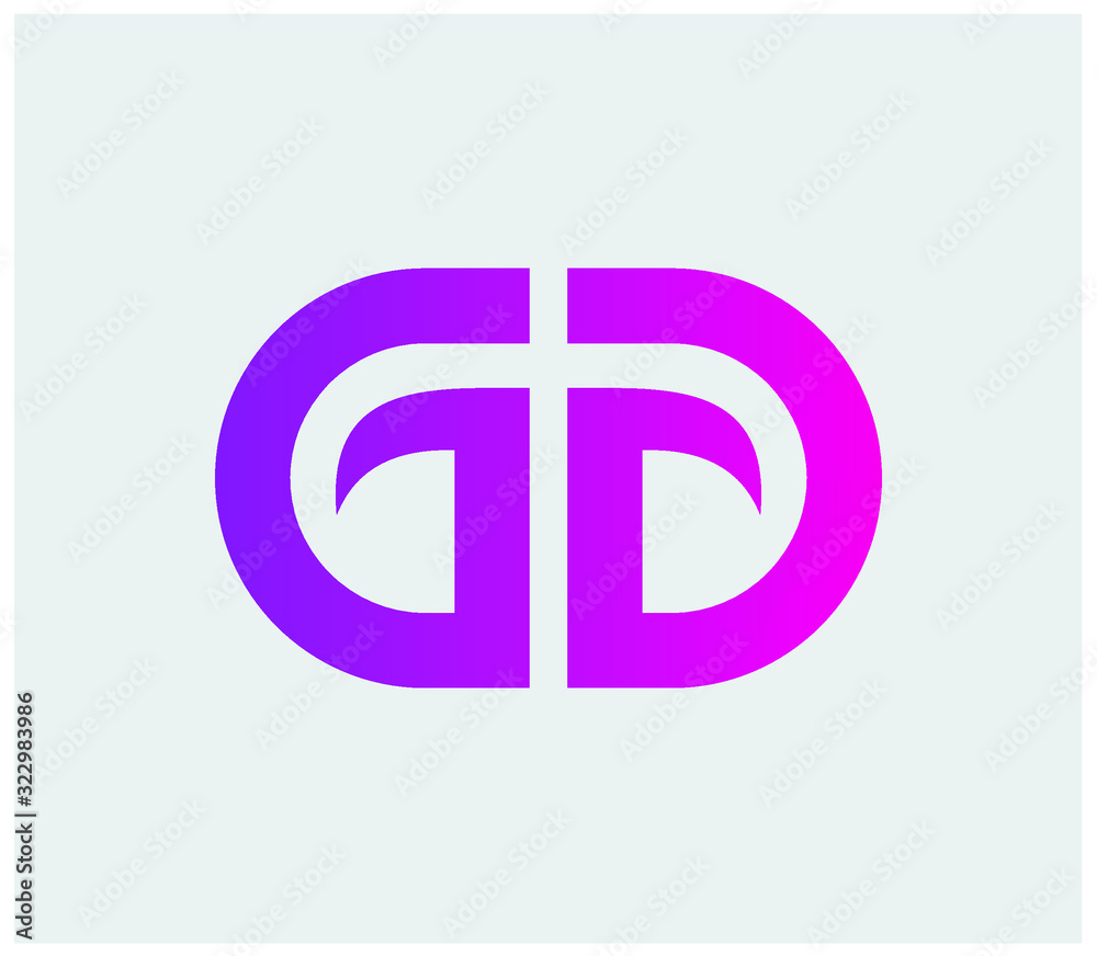 Minimalist Monogram GD logo design Minimalist Monogram GD logo design