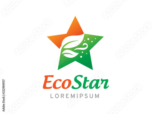 Free Download Eco star logo template design, icon, symbol - GFXLoad