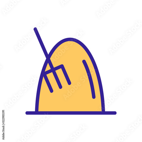 hay icon vector. Thin line sign. Isolated contour symbol illustration