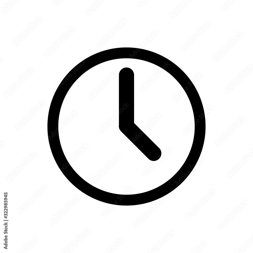 Clock outline icon. Symbol, logo illustration for mobile concept and web design. Clock outline icon. Symbol, logo illustration for mobile concept and web design.
