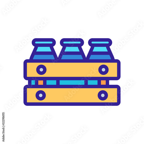 milk kefir icon vector. Thin line sign. Isolated contour symbol illustration
