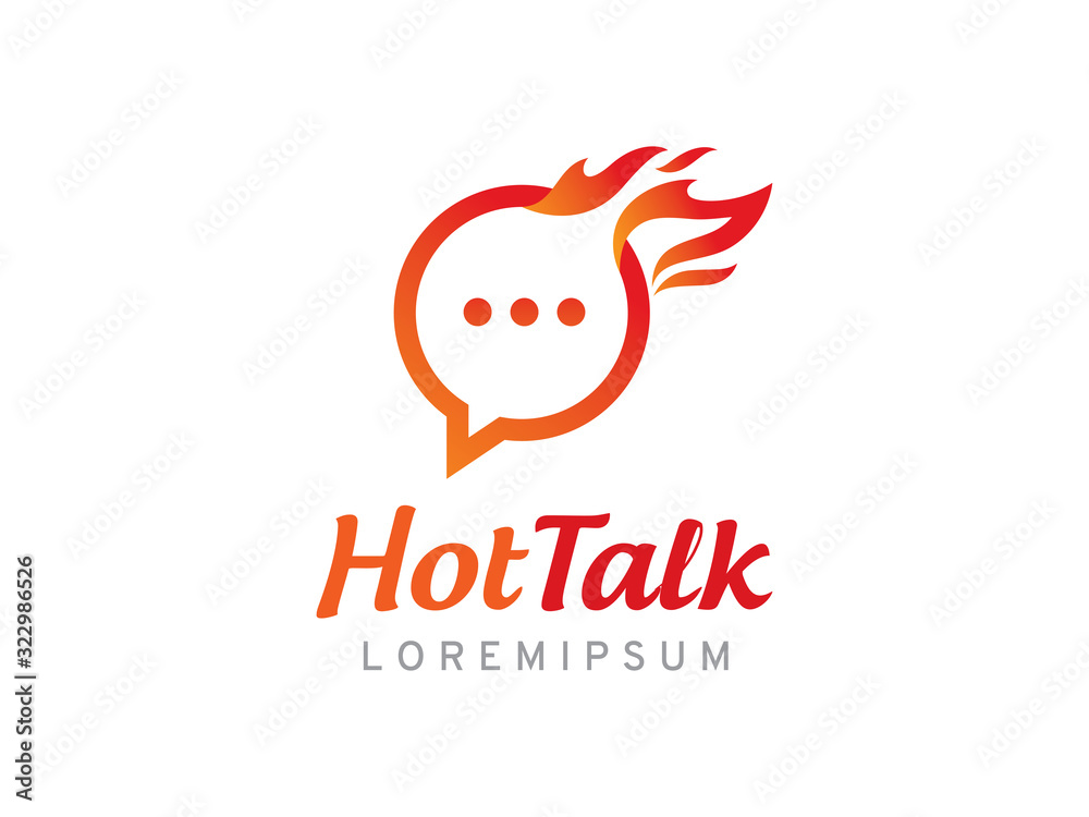 Hot talk logo template design, icon, symbol Hot talk logo template design, icon, symbol