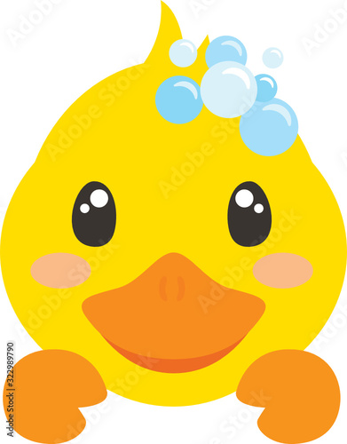 Yellow Ducky with bubbles
