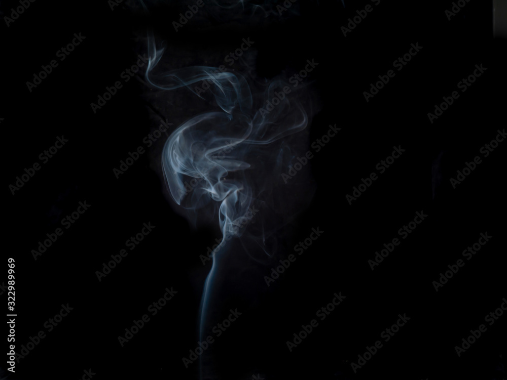 smoke texture on black background.