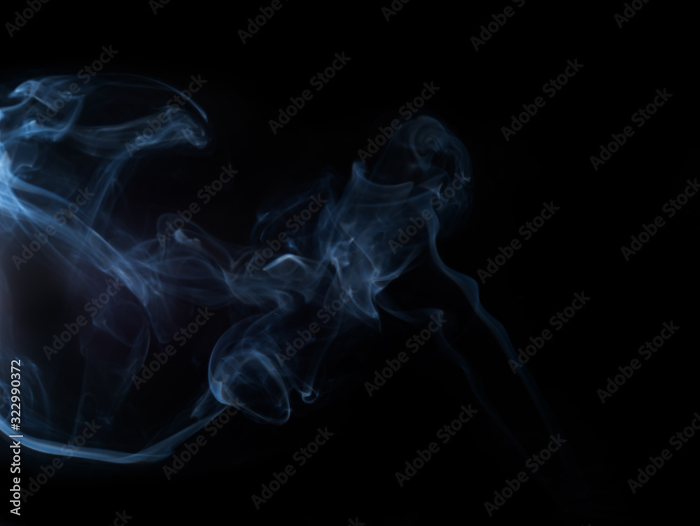 Fototapeta premium smoke texture on black background.