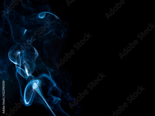 smoke texture on black background.