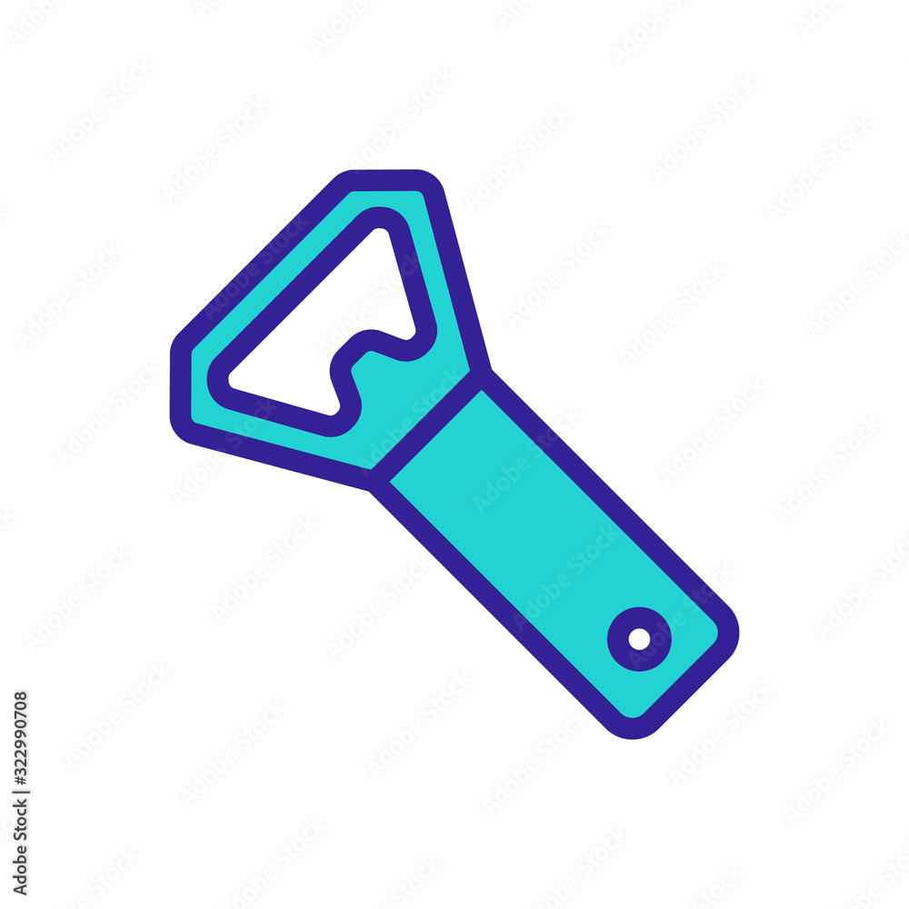 Bottle opener Icon vector. Thin line sign. Isolated contour symbol illustration Bottle opener Icon vector. Thin line sign. Isolated contour symbol illustration