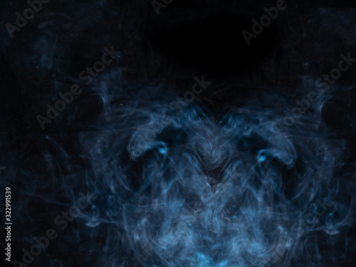 smoke texture on black background. © naratip1972