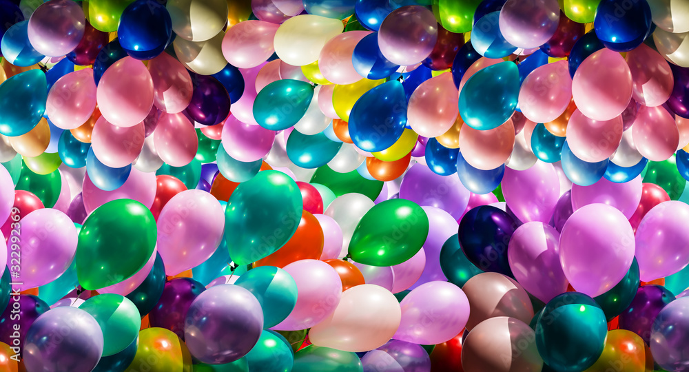 Multi-colored balloons
