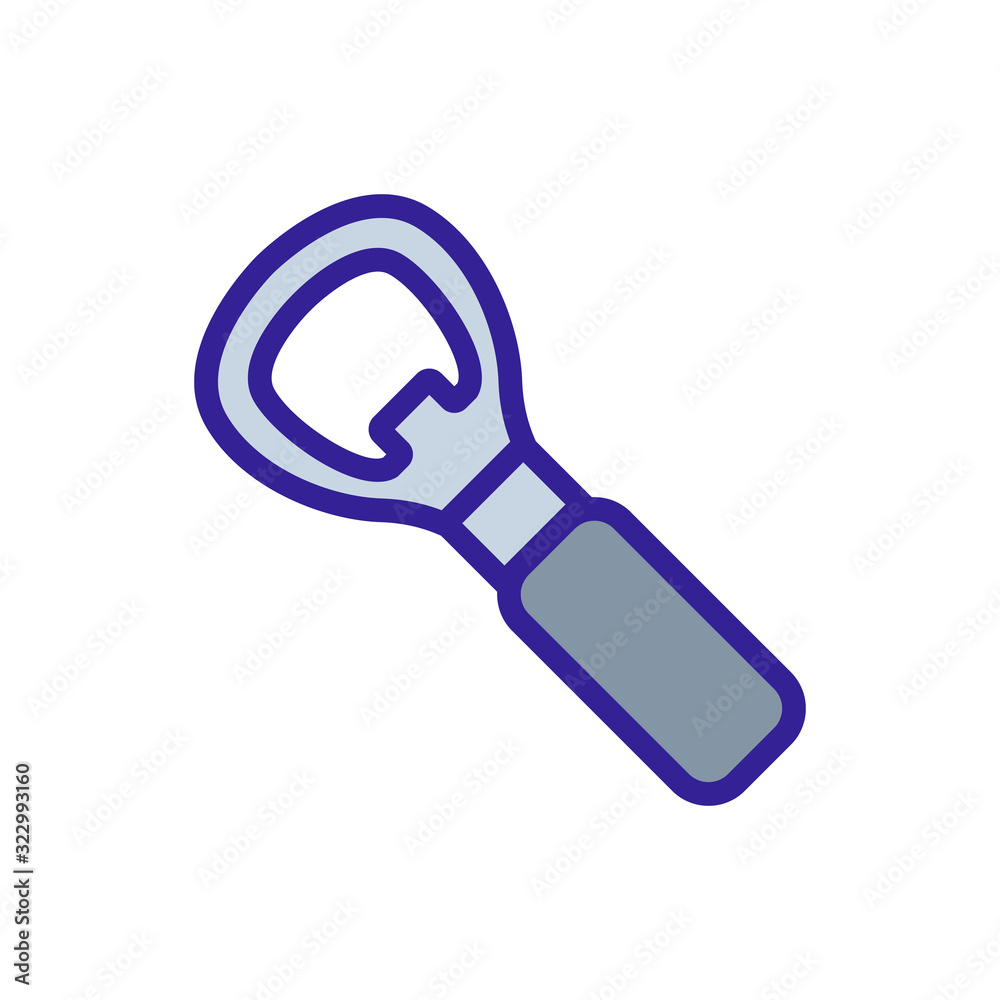 Bottle opener Icon vector. Thin line sign. Isolated contour symbol illustration Bottle opener Icon vector. Thin line sign. Isolated contour symbol illustration