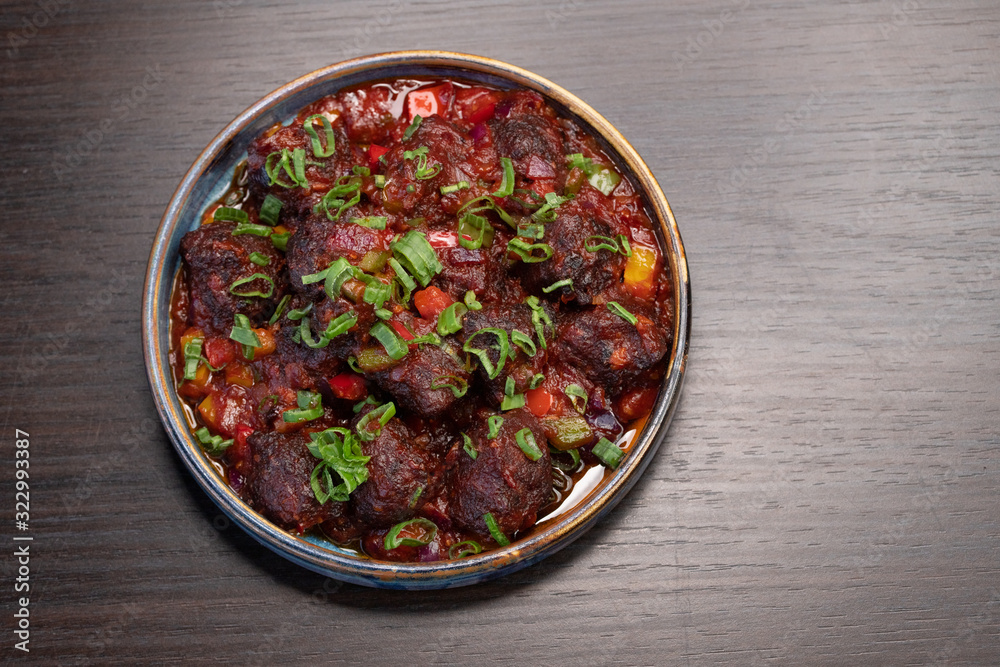 Indian food with herbs and spices Indian food with herbs and spices