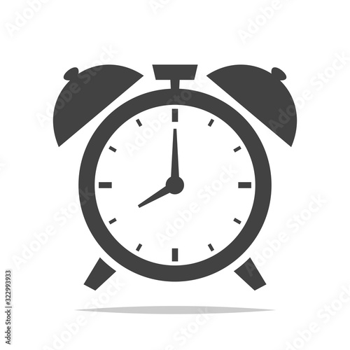 Alarm clock icon vector isolated illustration